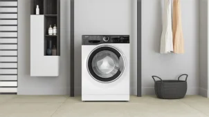 Стиральная машина Whirlpool фронтальная, 6кг, 1200, A+++, 43см, дисплей, инвертор, черный люк, белый №3