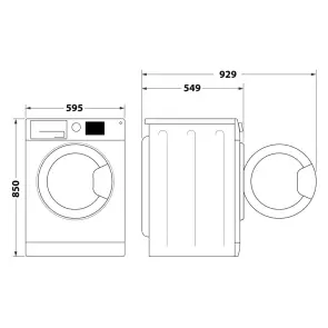Прально-сушильна машина Indesit фронтальна, 7(5)кг, 1200, A, 54см, дисплей, білий №7