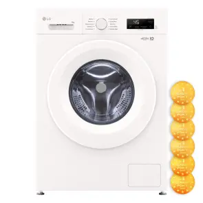 Пральна машина LG фронтальна, 6кг, 1200, A+++, 44см, дисплей, пара, інвертор, білий №11