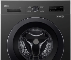 Пральна машина LG фронтальна, 6.5 кг, 1200, A+++, 44см, дисплей, пара, інвертор, чорний №10