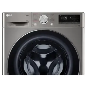 Пральна машина LG фронтальна, 8.5кг, 1200, A+++, 48см, дисплей, пара, інвертор, cріблястий №11