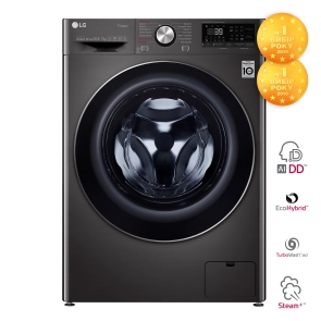 Прально-сушильна машина LG фронтальна, 10.5(7)кг, 1400, А, 56см, дисплей, пара, інвертор, чорний №2