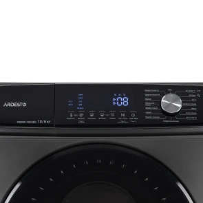 Прально-сушильна машина ARDESTO фронтальна, 10(6)кг, 1400, А+++, 60см, дисплей, пара, інвертор, сріблястий №9