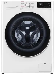 Пральна машина LG фронтальна, 8.5кг, 1200, A+++, 48см, дисплей, пара, інвертор, білий №1