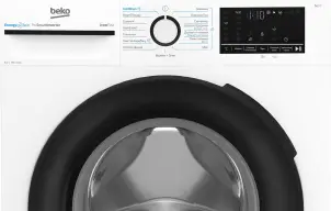 Стиральная машина Beko фронтальная, 8кг, 1400, A+++, 55см, дисплей, инвертор, пара, белый №6