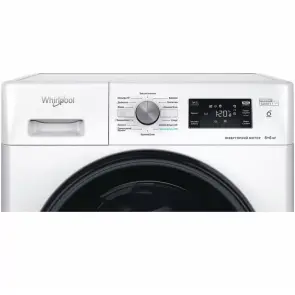 Стирально-сушильная машина Whirlpool фронтальная, 8(6)кг, 1400, A, 60см, дисплей, пара, инвертор, белый №3
