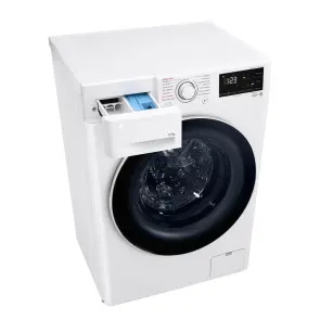 Пральна машина LG фронтальна, 8.5кг, 1200, A+++, 48см, дисплей, пара, інвертор, білий №9