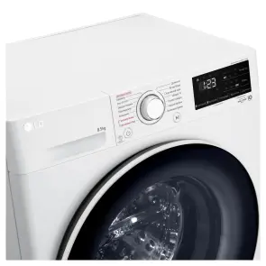 Пральна машина LG фронтальна, 8.5кг, 1200, A+++, 48см, дисплей, пара, інвертор, білий №12