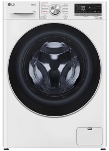 Прально-сушильна машина LG фронтальна, 9(6)кг, 1400, А, 56см, дисплей, пара, інвертор, білий №1