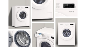 Пральна машина LG фронтальна, 7кг, 1200, A+++, 44см, дисплей, пара, інвертор, білий №6