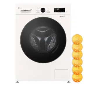 Пральна машина LG фронтальна, 7кг, 1200, A+++, 44см, дисплей, пара, інвертор, білий №13