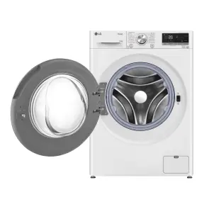 Прально-сушильна машина LG фронтальна, 9(6)кг, 1400, А, 56см, дисплей, пара, інвертор, білий №5
