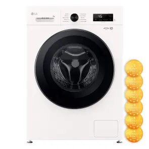 Пральна машина LG фронтальна, 7кг, 1200, A+++, 44см, дисплей, пара, інвертор, білий №14