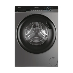 Стиральная машина Haier фронтальная, 9кг, 1400, A+++, 60см, дисплей, пара, инвертор, люк черный, прямой привод, серебристый №2