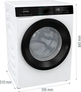 Стирально-сушильная машина Gorenje фронтальная, 8(5)кг, 1400, A+, 51см, дисплей, инвертор, Wi-Fi, белый №9