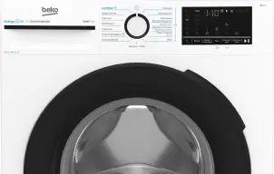 Стиральная машина Beko фронтальная, 10кг, 1400, A+++, 58см, дисплей, инвертор, пара, белый №6
