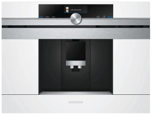 Кофемашина Siemens встроенная, 2.4л, зерно+молотая, автомат.капуч, LED-дисплей, авторецептов -30, белый №1