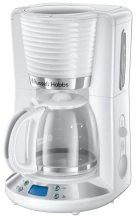 Кавоварка Russell Hobbs крапельна Inspire 1,25л, мелена, 10 чашок, таймер вимкнення, білий