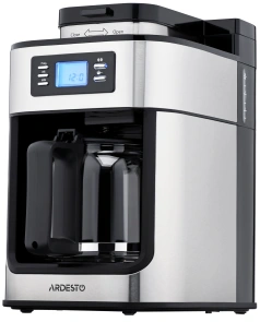 Кофеварка Ardesto капельная Steel Collection 1.2л, зерно+молотая, дисплей, серебристо-черный №1