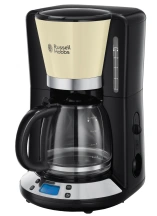 Кофеварка Russell Hobbs капельная Colours Plus 1.25л, молотая, черно-бежевый