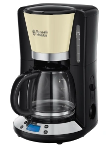 Кавоварка Russell Hobbs крапельна Colours Plus 1.25л, мелена, чорно-бежевий №1