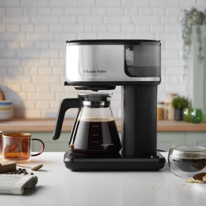Кавоварка Russell Hobbs Attentiv, 1.25л, мелена, чорно-срібний №7