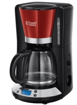 Кофеварка Russell Hobbs капельная Colours Plus 1.25л, молотая, красно-черный