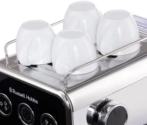 Кавоварка Russell Hobbs ріжкова Distinctions 1.1л, мелена + чалди, чорно-сріблястий №8