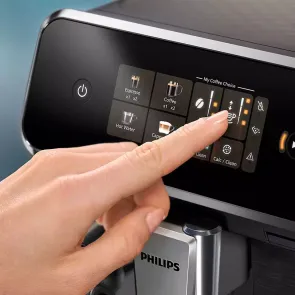 Кофемашина Philips Series 2300 1.8л, зерно+молотая, автомат.капучинатор, сенсор.управление, черный №10