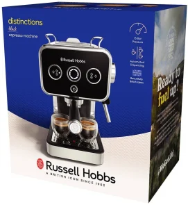 Кавоварка Russell Hobbs ріжкова Distinctions 1.1л, мелена + чалди, чорно-сріблястий №13