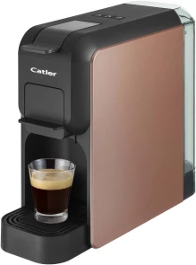 Кофеварка Catler капсульная Porto 0.8л, капсулы, молотый кофе, механическое управление, черно-медный №1