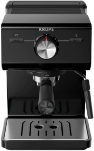 Кавоварка Krups ріжкова Authentic C50 2л, мелена, ручний капучинатор, 15 бар, чорний №1