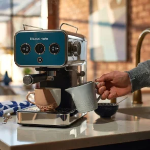 Кавоварка Russell Hobbs ріжкова Distinctions Ocean 1.1л, мелена + чалди, синьо-сріблястий №3
