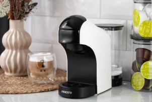 Кофеварка Ardesto капсульная, 0.8л, капсулы Nespresso, Nescafe Dolce Gusto, молотый кофе, сенсорное управление, белый №11