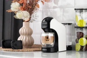 Кофеварка Ardesto капсульная, 0.8л, капсулы Nespresso, Nescafe Dolce Gusto, молотый кофе, сенсорное управление, белый №12