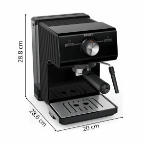Кавоварка Krups ріжкова Authentic C50 2л, мелена, ручний капучинатор, 15 бар, чорний №4