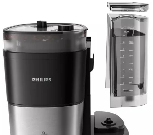 Кофеварка Philips капельная All-in-1 Brew 1.25л, зерно+молотая, дисплей, подогрев кофейника, кофемолка, черный №5