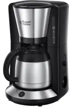 Кофеварка Russell Hobbs капельная Adventure, 1л, молотая, черно-серебристый