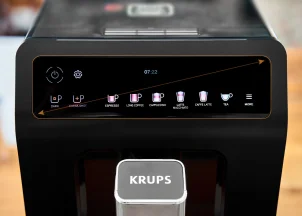 Кавомашина Krups Evidence Plus Titanium 2.3л, зерно, автомат.капучинатор, ОLED диспл, аторец. - 19, чорний №7