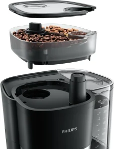 Кофеварка Philips капельная All-in-1 Brew 1.25л, зерно+молотая, дисплей, подогрев кофейника, кофемолка, черный №8
