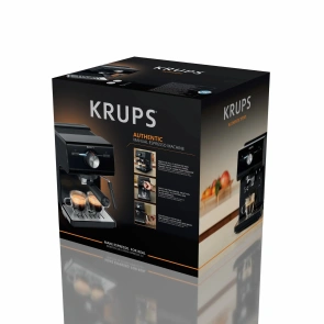 Кавоварка Krups ріжкова Authentic C50 2л, мелена, ручний капучинатор, 15 бар, чорний №10
