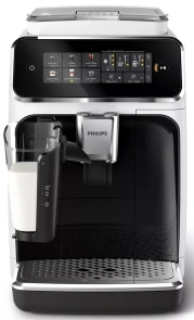 Кавомашина Philips Series 3300 1.8л, зерно + мелена, автомат.капучинатор, дисплей, авторецептів - 6, білий №1