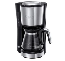 Кофеварка Russell Hobbs капельная Compact Home, 0.74л, молотая, черно-серебристый