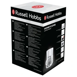 Кофеварка Russell Hobbs капельная Honeycomb 1.25л, молотая, белый №11