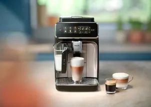 Кавомашина Philips Series 3300 1.8л, зерно + мелена, автомат.капучинатор, дисплей, авторецептів - 6, білий №3