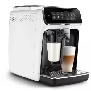 Кавомашина Philips Series 3300 1.8л, зерно + мелена, автомат.капучинатор, дисплей, авторецептів - 6, білий №4