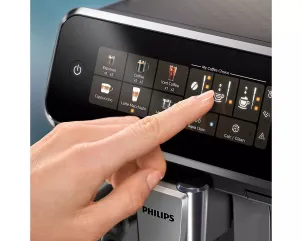 Кавомашина Philips Series 3300 1.8л, зерно + мелена, автомат.капучинатор, дисплей, авторецептів - 6, білий №6
