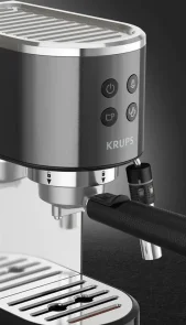 Кофеварка Krups рожковая Virtuoso + 1л, молотая, ручной капучинатор, 15 бар, черный №6