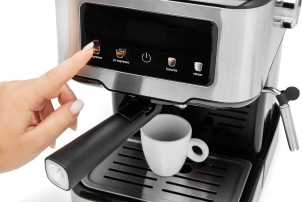 Кавоварка Gorenje ріжкова 1.5л, мелена, ручний капучинатор, нерж №6