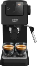 Кофеварка Beko рожковая 1.1л, молотая, ручной капучинатор, подогрев чашек, авторецептов - 2, дисплей, черный